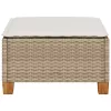Szürke polyrattan kerti ülőke párnával 63,5 x 56 x 32 cm