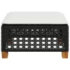 Fekete polyrattan kerti szék párnával 63,5 x 56 x 32 cm