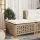 Szürke polyrattan kerti ülőke párnával 63,5 x 56 x 32 cm