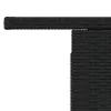 Fekete polyrattan és akácfa kerti asztal 100 x 55 x 73 cm