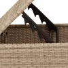 Bézs polyrattan kerti szék párnával 55 x 55 x 37 cm