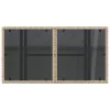Bézs polyrattan üveglapos kerti asztal 100 x 55 x 73 cm