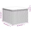 Bézs polyrattan kerti szék párnával 55 x 55 x 37 cm