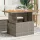 Szürke polyrattan és akácfa kerti asztal 100 x 55 x 73 cm