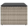 Világosszürke polyrattan kerti szék párnával 55 x 55 x 37 cm