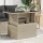 Szürke polyrattan üveglapos kerti asztal 100x55x73 cm
