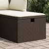 Barna polyrattan kerti szék párnával 55 x 55 x 37 cm