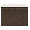Barna polyrattan kerti szék párnával 55 x 55 x 37 cm