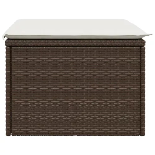 Barna polyrattan kerti szék párnával 55 x 55 x 37 cm
