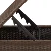 Barna polyrattan kerti szék párnával 55 x 55 x 37 cm