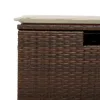 Barna polyrattan kerti szék párnával 55 x 55 x 37 cm