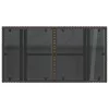 Barna polyrattan üveglapos kerti asztal 100 x 55 x 73 cm