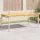 Bézs polyrattan és akácfa kerti asztal 180 x 90 x 75 cm