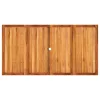 Bézs polyrattan és akácfa kerti asztal 180 x 90 x 75 cm