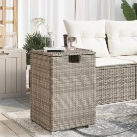   Szürke polyrattan propántartály borító asztal 40 x 40 x 60 cm