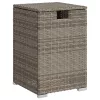 Szürke polyrattan propántartály borító asztal 40 x 40 x 60 cm