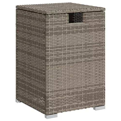 Szürke polyrattan propántartály borító asztal 40 x 40 x 60 cm