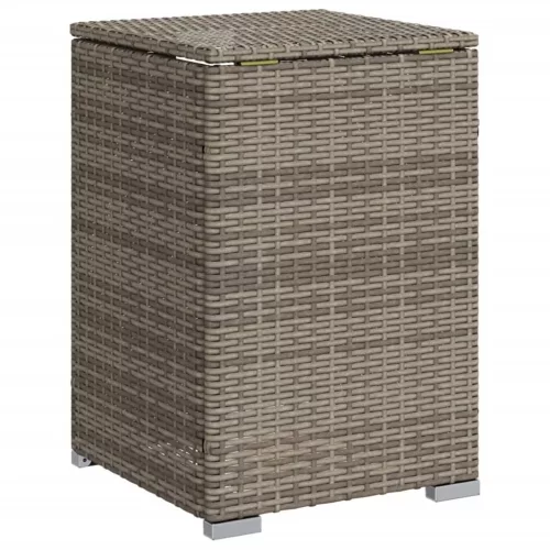 Szürke polyrattan propántartály borító asztal 40 x 40 x 60 cm