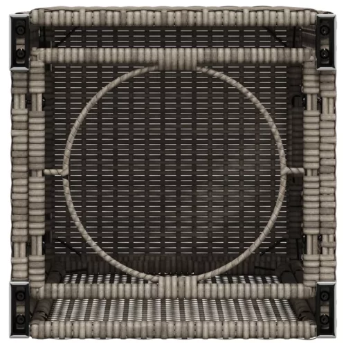 Szürke polyrattan propántartály borító asztal 40 x 40 x 60 cm