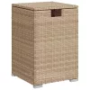 Bézs polyrattan propántartály borító asztal 40 x 40 x 60 cm