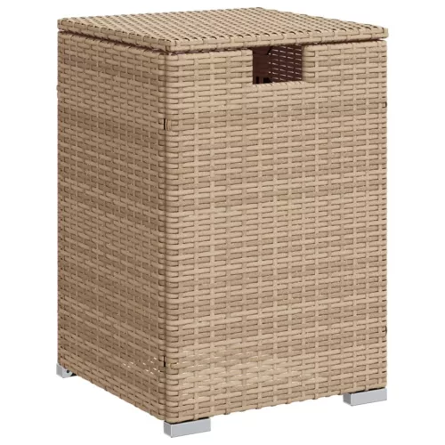 Bézs polyrattan propántartály borító asztal 40 x 40 x 60 cm