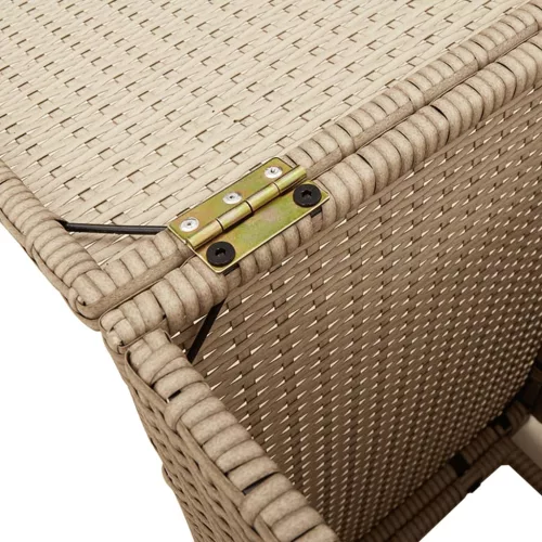 Bézs polyrattan propántartály borító asztal 40 x 40 x 60 cm