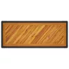 Fekete polyrattan falapos kerti asztal 100x40x75 cm