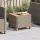 Szürke polyrattan és akácfa kerti asztal 45 x 45 x 37 cm