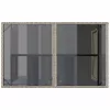 Szürke polyrattan üveglapos kerti asztal 110x68x70 cm