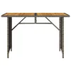 Szürke polyrattan falapos kerti asztal 110x68x70 cm