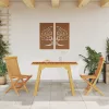 Tömör akácfa kerti étkezőasztal 110 x 56 x 75 cm