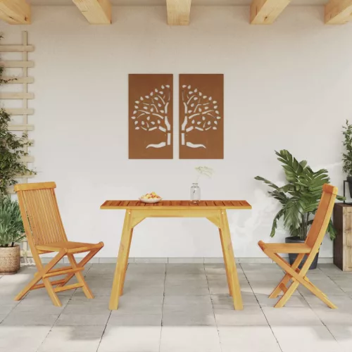 Tömör akácfa kerti étkezőasztal 110 x 56 x 75 cm