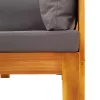 Tömör akácfa kerti sarokkanapé párnákkal
