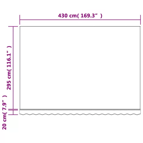 Többszínű csíkos pótszövet napellenzőhöz 4,5 x 3 m