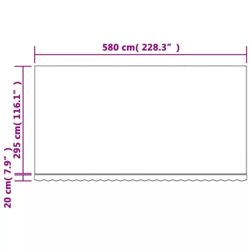 Többszínű csíkos pótszövet napellenzőhöz 6 x 3 m