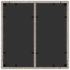 Világosszürke polyrattan üveglapos kerti asztal 90 x 90 x 75 cm