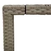 Világosszürke polyrattan üveglapos kerti asztal 90 x 90 x 75 cm