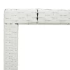 Fehér polyrattan üveglapos kerti asztal 90 x 90 x 75 cm