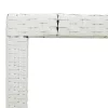 Fehér polyrattan üveglapos kerti asztal 150 x 90 x 75 cm