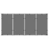 Fehér polyrattan üveglapos kerti asztal 190 x 90 x 75 cm