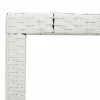Fehér polyrattan üveglapos kerti asztal 190 x 90 x 75 cm
