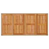 Bézs polyrattan és akácfa kerti asztal 190 x 90 x 75 cm
