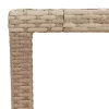 Bézs polyrattan és akácfa kerti asztal 190 x 90 x 75 cm