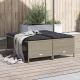 4 db világosszürke polyrattan kerti szék párnákkal
