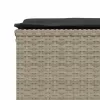 4 db világosszürke polyrattan kerti szék párnákkal