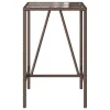 Barna polyrattan kültéri bárasztal 70 x 70 x 110 cm
