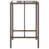 Barna polyrattan kültéri bárasztal 70 x 70 x 110 cm