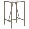 Szürke polyrattan kültéri bárasztal 70 x 70 x 110 cm