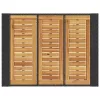 Fekete polyrattan kerti bárasztal akácfa lappal 105x80x110 cm