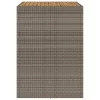 Szürke polyrattan kerti bárasztal akácfa lappal 105x80x110 cm
